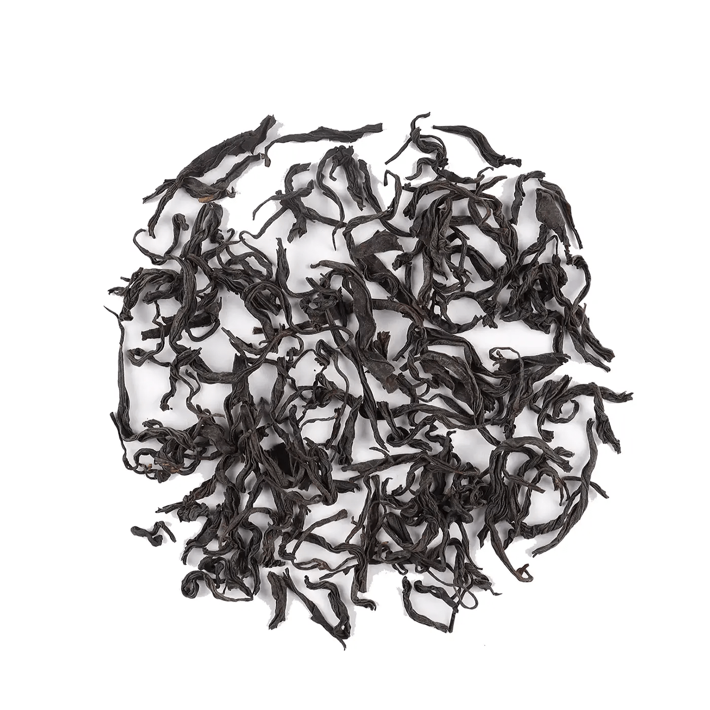 Da Hong Pao Oolong Tea by My Store features loose dried black tea leaves, similar to Wuyi rock tea, displayed on a white background.