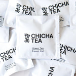 CHICHATEA loose leaf tea sample packets showing green tea and assorted Chinese tea options